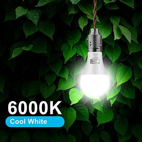Qualilux Dusk to Dawn Light Bulbs 60W Equivalent, 6000K Daylight Deluxe, 9.5W 850LM, 360degree Light Sensing LED Bulb, Photocell Sensor, Auto On/Off, A19 E26, 2-Pack
