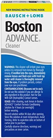 Contact Lens Solution by Boston Advance, for Gas Permeable Contact Lenses, 1 Fl Oz