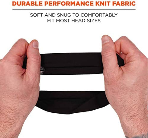Ergodyne Chill Its 6634 Cooling Headband, Sports Headbands for Men and Women, Moisture Wicking, Black