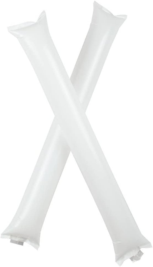 Thunder Sticks, Inflatable Stadium Noisemakers Bam Bam Cheer Sticks Blow Bar Inflatable Boom Sticks Noisemakers Stick Basketball Football Noisemakers Party Favors (White)
