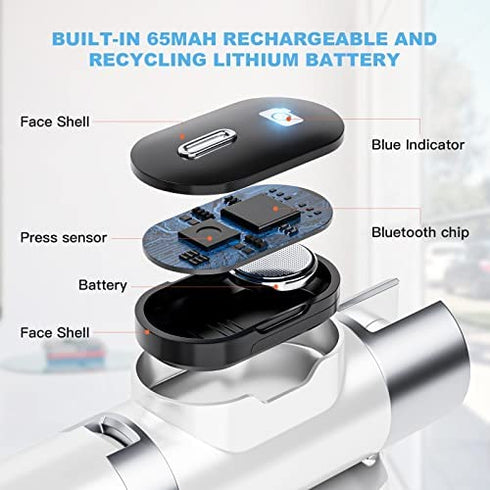 ACEHE Selfie Stick for iPhone Wireless Bluetooth Tripod Selfie Stick with LED Light Detachable Remote 360 Rotation Compatible with iPhone 13/13 Pro/12/11/XR/X/Pro Max/Mini, Android Smartphone -White