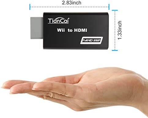 Wii HDMI Converter Adapter, Tohilkel Wii to HDMI 1080P Converter with 3.5mm Audio Output for Nintendo to Smart TV