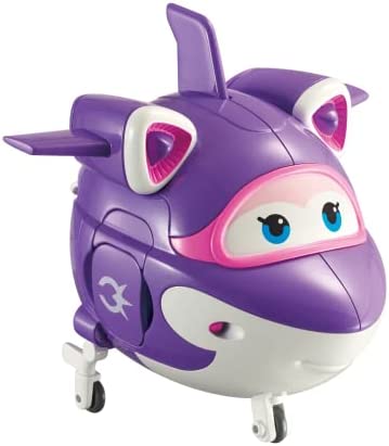 Super Wings - 5'' Transforming Supercharged Crystal Airplane Toys Action Figure | Season 4 | Airplane to Robot | Birthday Gift for 3 4 5 year old Boys and Girls | Toy Plane Vehicle for Preschool Kids