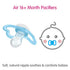 MAM Air Day & Night Baby Pacifier, for Sensitive Skin, Glows in The Dark, 3 Pack, 16+ Months, Girl,3 Count (Pack of 1)