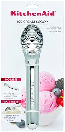 KitchenAid No Mess Ice Cream Scoop, 8-Inch, Onyx Black
