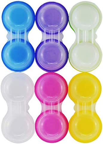 WFPLUS 30 Pack Colorful Contact Lens Case - Bulk Eye Lense Cases, Holder Container Case