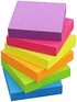 Sticky Notes 2x2, 6 Color Bright Colorful Sticky Pad, 12 Pads/Pack, 100 Sheets/Pad, Self-Sticky Note Pads ( Green, Yellow, Blue, Orange, Purple, Rose)