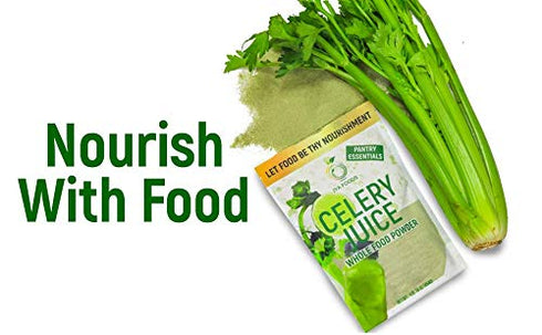 100% CELERY WHOLE FOOD – Our Celery Juice Powder is made from one ingredient only i.e. celery juice. Plant-Based, Non-GMO, Gluten-free naturally powerful whole vegetable powder | Packaging May Vary, 8 oz