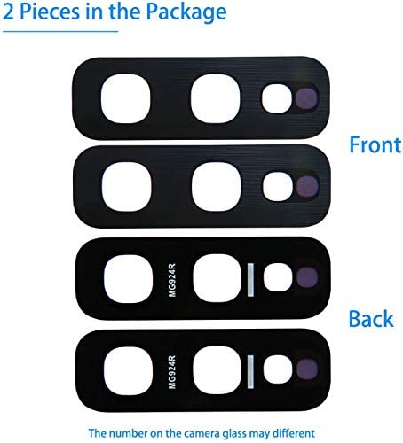 2 Pack OEM Original Back Rear Camera Glass Lens Replacement for Samsung Galaxy S10E G970 with Adhesive and Repair Toolkit Black(All Carriers)