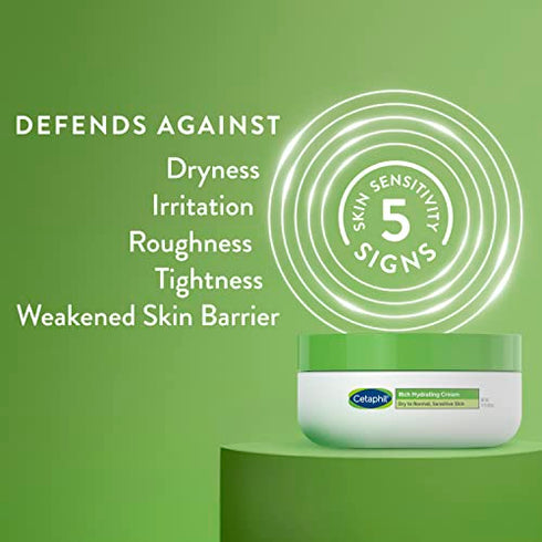 CETAPHIL Rich Hydrating Night Cream for Face, With Hyaluronic Acid, 1.7 oz, Moisturizing Cream for Dry to Very Dry Skin, No Added Fragrance, (Packaging May Vary)