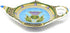 Scotland Teabag Holder with Thistle - Teapot Shaped Resting Caddy Saucer/Scottish Thistle TeaBag Saucer - Made of New Bone China Celtic Accessories Diameter 4"/10cm