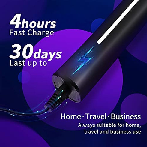 SEAGO Sonic Toothbrush for Adults and Kids, Rechargeable Electric Toothbrushs with 8 Brush Heads,One Charge Last 30 Days, 5 Modes & Smart Timer(M8-Black)