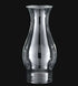 B&P Lamp 3 Inch by 8 1/2 Inch Clear Glass Crimped Top Chimney for Oil and Kerosene Style Lamps