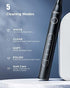 Bitvae Ultrasonic Electric Toothbrushes - Electric Toothbrush for Adults and Kids , American Dental Association Accepted , Rechargeable Travel Sonic Toothbrush with 8 Heads , Black D2