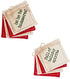 Mud Pie HO HO HO Holiday Coasters, Multicolor, 4" x 4"