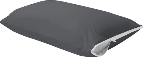 Utopia Bedding Waterproof Pillow Protector Zippered Pillow Encasement Jersey - 20 x 28 Inches - (Pack of 2, Queen, Grey)