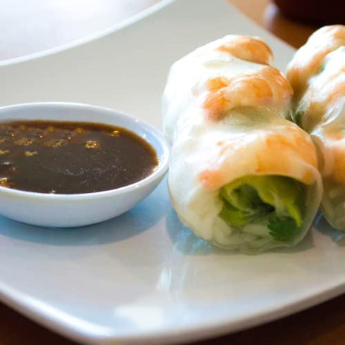 Four Elephants Premium Spring Roll Rice Paper Round Wrappers 12 oz Non-GMO Verified 22 CM (1 Pack)