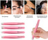 Ruvanti-4 Piece Professional Stainless Steel Tweezers Set - Eyebrow Tweezers, Slant tip, Pointed & Straight Best Precision Tweezers for Facial & Ingrown Hairs,Splinter & Hair Removal Tweezers (Pink)