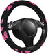 Car Pass Hot Pink Butterfly Universal Steering Wheel Cover, Fit for Suvs,Trucks,Sedans,Cars for Cute Women Girly (Hot Pink)