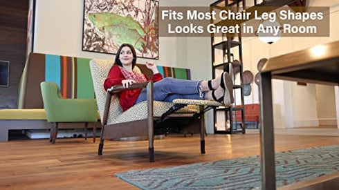 Small/Black- NancyProtectz Patented with Rubberized Grips/Chair Leg Hardwood Floor Protector. The Original Furniture Sock