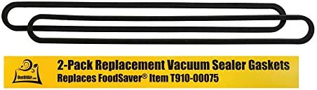 Upper and Lower Gasket Replacements for FoodSaver (2 Foam Gaskets) - Fits V2200, V2400, V2800, V3000, V3200 Series Vacuum Sealers (Replaces Food Saver T910-00075) by OutOfAir