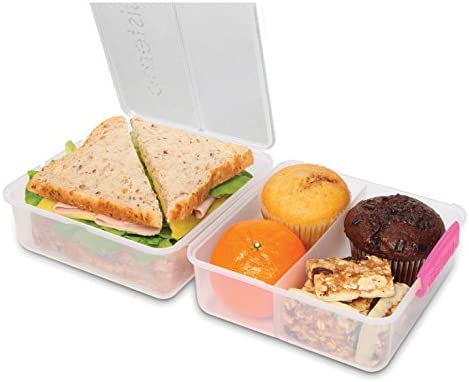Sistema To Go Collection Lunch Cube Compact Food Storage Container, 5.9 Cup, Color Varies | Great for Meal Prep | BPA Free, Reusable