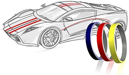 Vinyl Stripe Tape 751 Pinstriping Striping Sticker 33ft Car Motorcycle Bike RC Car Truck Boat Decal (Carbon Black, 0,236“)