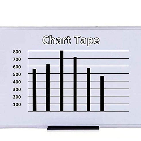 Whiteboard Pinstripe Tape 12 Rolls 1/8” Thin White Board Dry Erase Line Gridding Tape (Black)