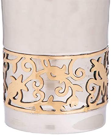 Yair Emanuel | Good Girl Yalda Tov Child Kiddush Cup Goblet | with Metal Cut-Out | Judaica (Silver) | YTA-6