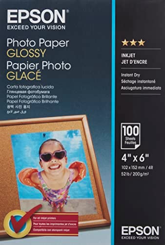 Epson Photo Paper Glossy - Borderless - S042038, 4" x 6" (100 sheets)