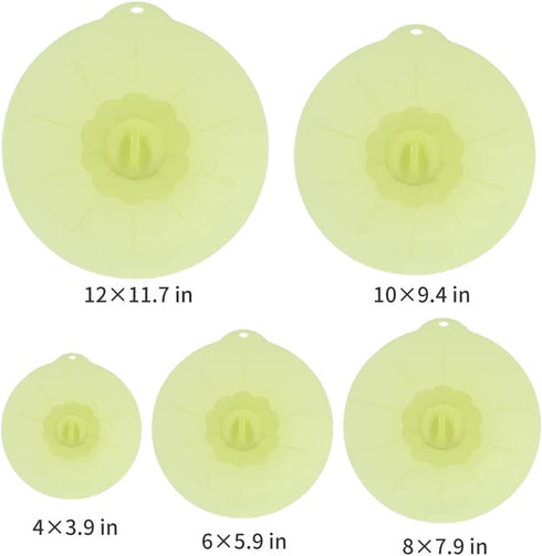 Silicone Lids Covers - Microwave Food Cover for Bowls,Cups,Pots,Pans Food Safe BPA Free Silicone Bowl Covers Easy to Clean and Storage