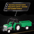 Driven by Battat – Micro Tractor – Toy Tractor with Light, Sound, & Detachable Trailer Farm Toy for Kids 3+ (2Pc)