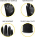 Uxglove Chemical Resistant Latex Gloves,Cleaning Protective Safety Work Heavy Duty Rubber Gloves,12.6",Black 1 Pair Size Large