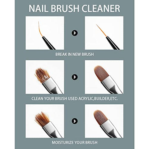 Acrylic Nail Brush Cleaner Acrylic Brush Cleaner Liquid Acrylic Paint Brush Cleaner Nails Artist Acrylic (2oz)