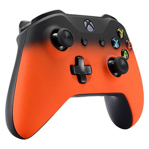 eXtremeRate Shadow Orange Soft Touch Grip Front Housing Shell for Xbox One Wireless Controller 1708, Replacement Parts Top Faceplate Cover for Xbox One S/X Controller - Controller NOT Included