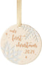 Lenox 2021 Our First Christmas Ornament, 0.40, Multi