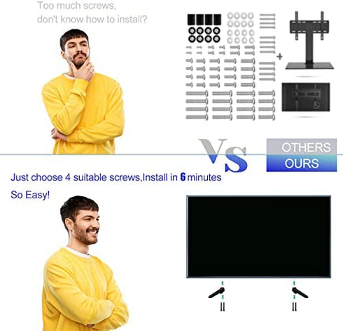 Base Stand for TCL Smart Tv - 32in 40in 43in 48in 49in 50in 55in 60in 32S305 32S301 32S303 32S4610R 32S3850 32S3850A 32S3850B 32S3850P 32FS4610R with Screws