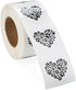 Black Paw Print Heart-Shaped Stickers for Animal Causes - Stickers for Pet Lovers, Pet Businesses, Animal Clinics, Labels, Scrapbooks and More! (250 Stickers)