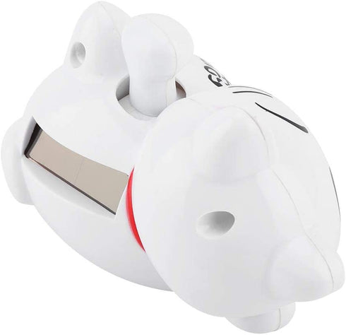 FTVOGUE Solar Powered Maneki Neko Lucky Cat, Fortune Welcoming Waving Arm Paw Up Lazy Lying Wealth Fortune Cat Home Stores Car Feng Shui Decor White(01)