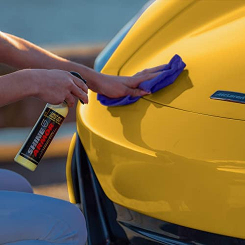 Car Wax with Carnauba Wax Liquid Spray Wax for Car Hybrid Hydrophobic Car Polish and Car Shine Spray Spray Wax Car Sealant & Paint Protection Fast Auto Car Wax Spray Coating 8 Fl Oz by SHINE ARMOR