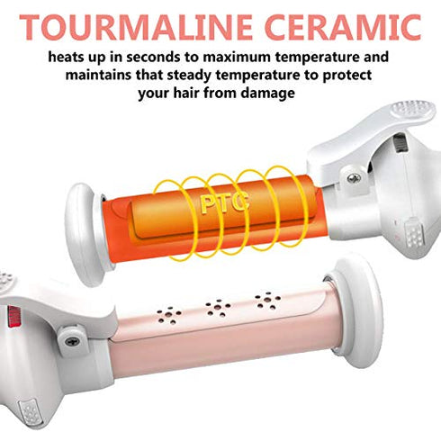 Cordless Curling Iron, SEMBELLE 3/4 Inch Ceramic Iron Hair Curler - Rechargeable Portable Curling Wand with USB Cable and Protective Heat Resistant Case - Travel Size Hair Curler for Short, Long Hair