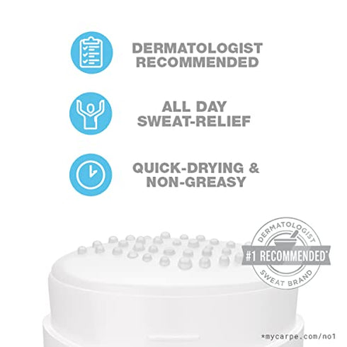 Carpe Underarm Antiperspirant and Deodorant, Clinical strength with all-natural eucalyptus scent, Manage hyperhidrosis and combat excessive sweating without irritation, Stay fresh and dry all day long