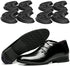 GOETOR Heel Plates 30 PCS Rubber Shoes Heel Taps Tips Repair Pad Replacement for Boots and Shoes with Nails (Black)
