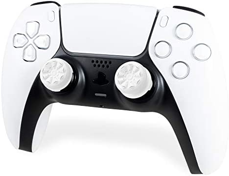 KontrolFreek FPS Freek Galaxy White for Playstation 4 (PS4) and Playstation 5 (PS5) | Performance Thumbsticks | 1 High-Rise, 1 Mid-Rise | White