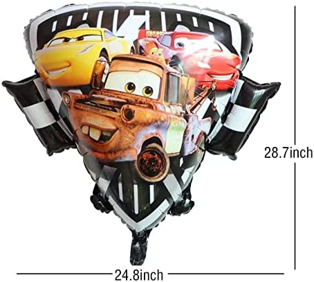 5PCS Cars Lightning McQueen Balloons for Kids Birthday Baby Shower Cars Theme Party Decorations