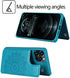 Jaorty iPhone 12 Pro Max Wallet Case with RFID Blocking Card Holder,Premium PU Leather Double Magnetic Buttons Stand Flip Wrist Lanyard Strap Back Cover for iPhone 12 Pro Max 6.5 Inch,Blue