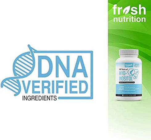 Myo-Inositol - PCOS - 2200mg Strongest NMR Verified - 120 High Potency Powder Capsules - Best Value Myo Inositol - Made in The USA