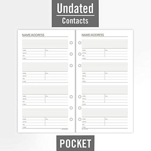 AT-A-GLANCE Day Runner Telephone and Address Pages, Refill, Loose-Leaf, Undated, for Planner, 3-3/4" x 6-3/4", Size 3, 30 Sheets/Pack (013-230)