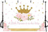 MEHOFOTO Little Princess Baby Shower Photo Studio Booth Background Pink Floral Shimmer Gold Crown Polka Dots Royal Celebration Photography Backdrops Banner for Cake Table Supplies 7x5ft