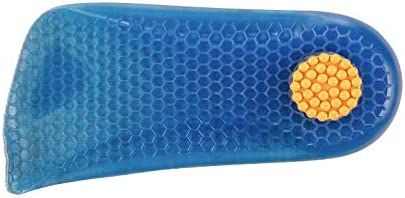 Height Increase Elevator Half Insole for Men 1/2 inch Taller Heel Lift Insert - Silicon Honeycomb Shaped Gel